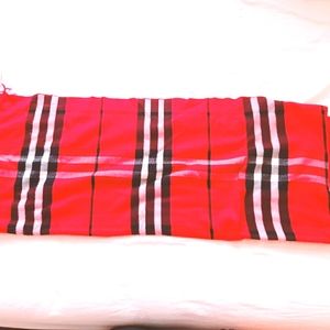 Red Burberry pattern scarf